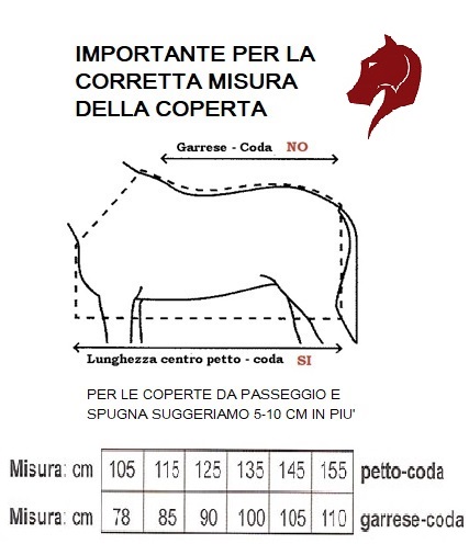 COPERTA  INVERNALE 150gr PONY/SHETLAND Medio Peso 