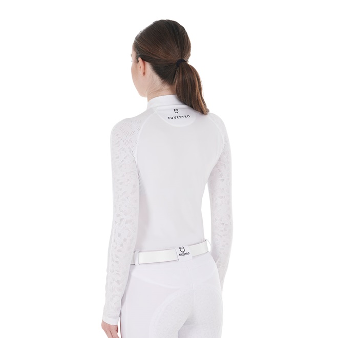 POLO GARA EQUESTRO LASER KNIT Donna, Manica Lunga 