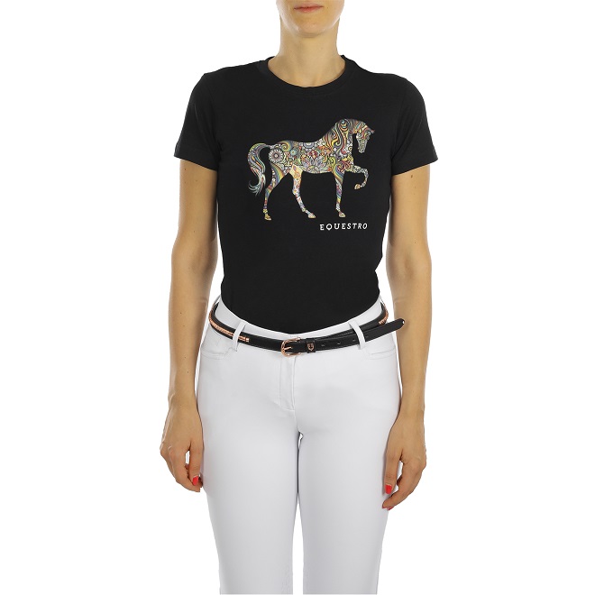 T-SHIRT CAVALEIDOSCOPIO EQUESTRO DONNA* Donna, T-shirt 