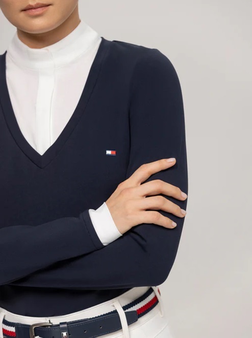 POLO GARA MONTANA 2 in 1 TOMMY HILFIGER EQUESTRIAN Donna, Manica Lunga 