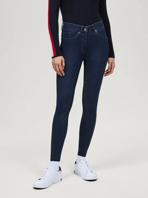 PANTALONE DENIM TOMMY HILFIGER EQUESTRIAN FULL GRIP Pantaloni Donna 